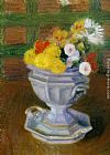 Famous Flowers Paintings - Flowers in an Ironstone Urn